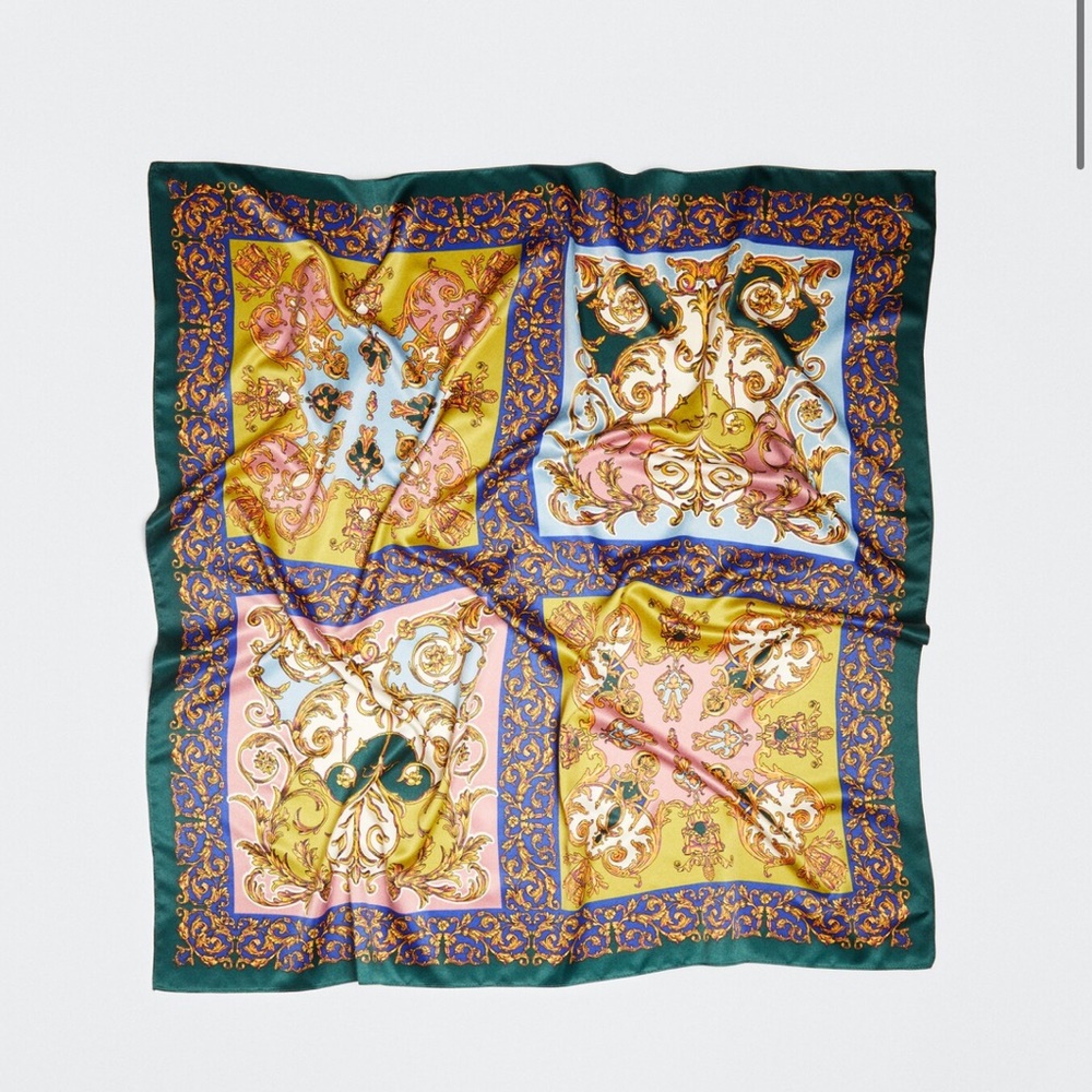 MANGO - Elegant Multicolor Fake Silk Scarf